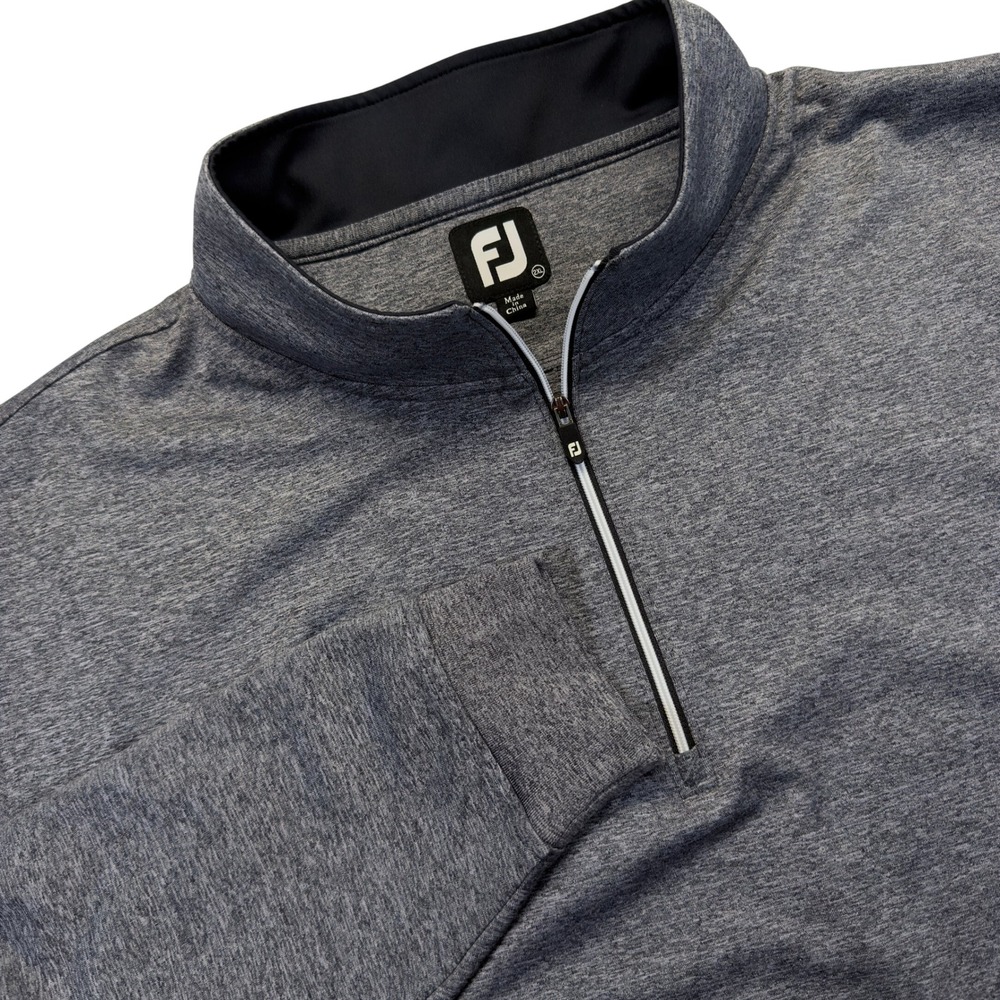 FootJoy Quarter Zip Golf Pullover Mens 2XL Dismal River Club Gray Stretch